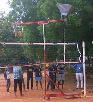 Multiplayer volleyball spike trainer